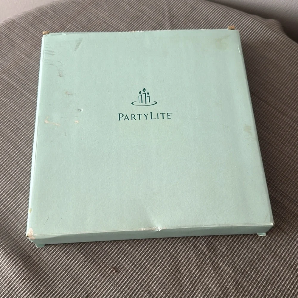 Partylite Mirrored Coaster Set Candle Holder New in box